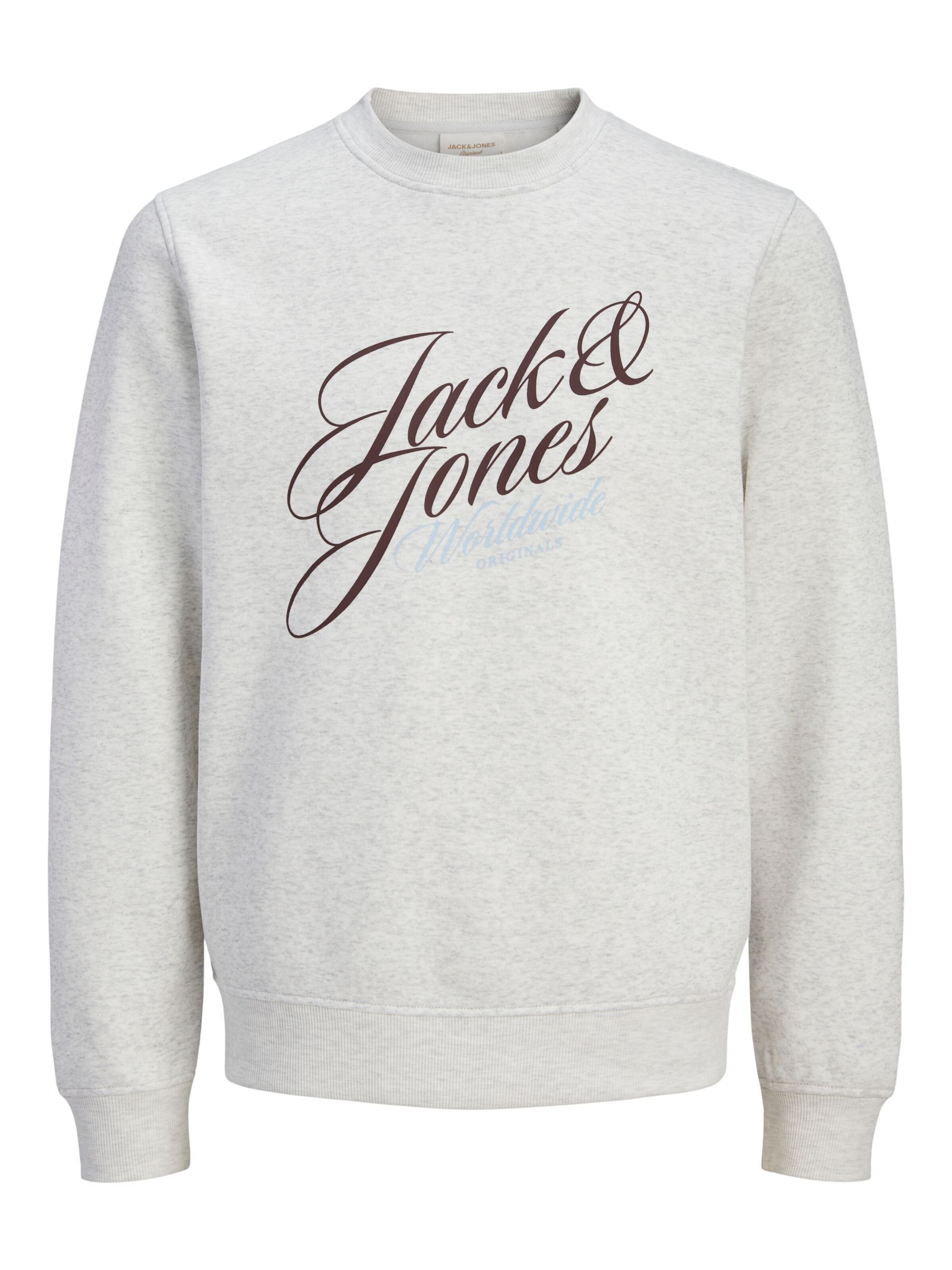 Jack & Jones Plus Sweatshirt in Grey: front
