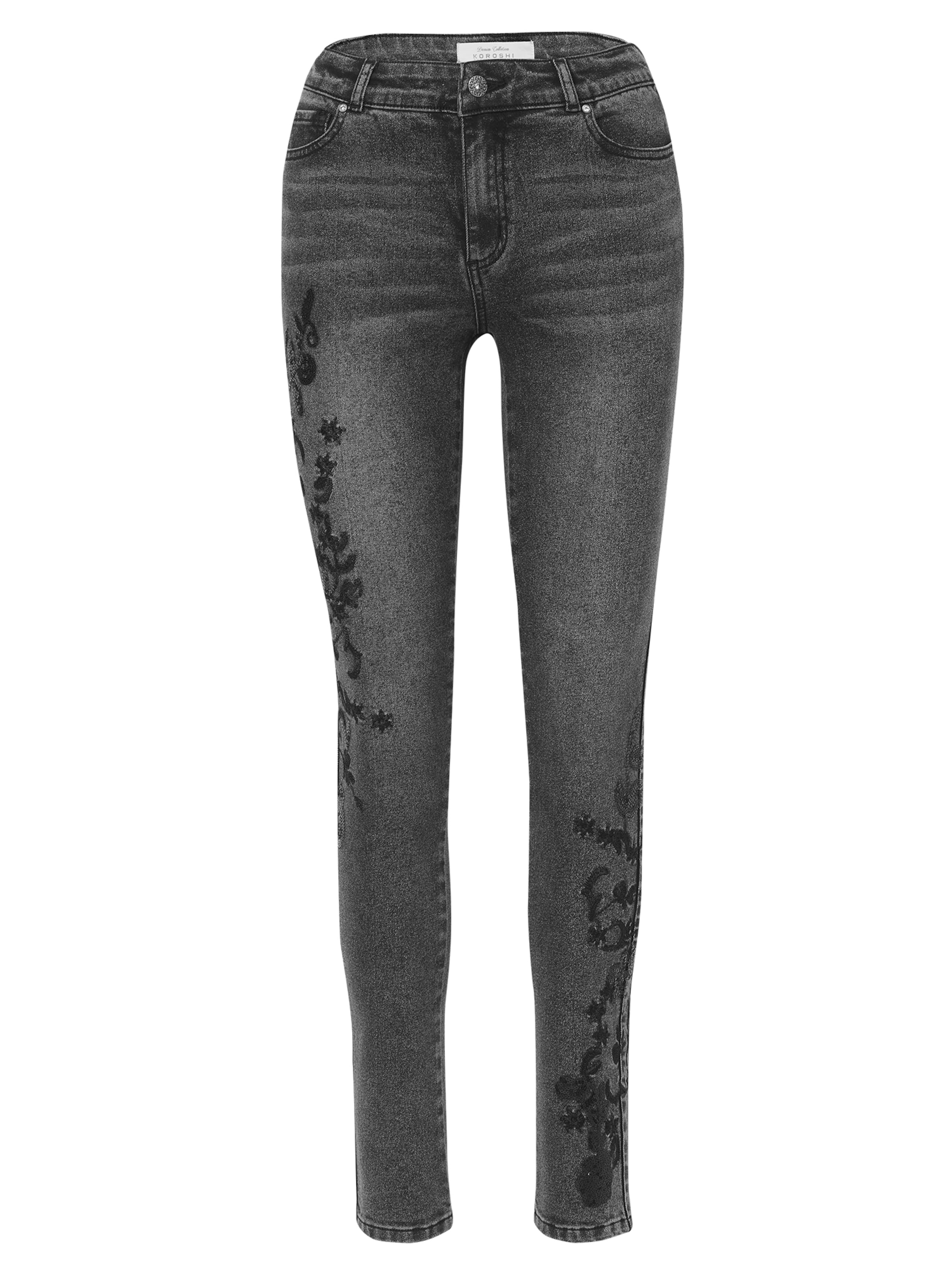 KOROSHI Обычный Джинсы в Черный: спереди