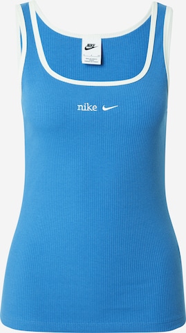Nike SportswearTop - plava boja: prednji dio