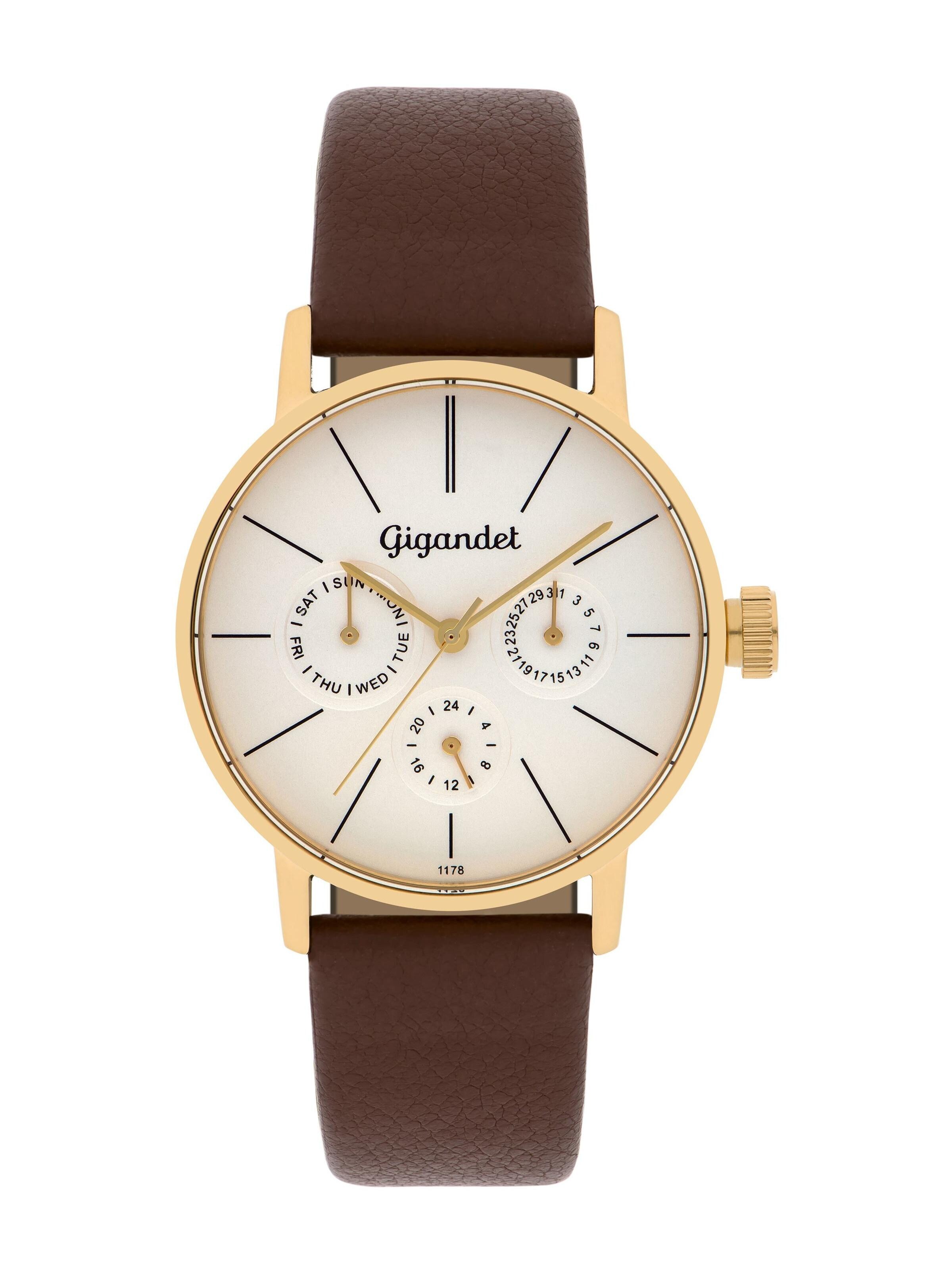 Gigandet Analog Watch 'MINIMALISM' in Gold: front