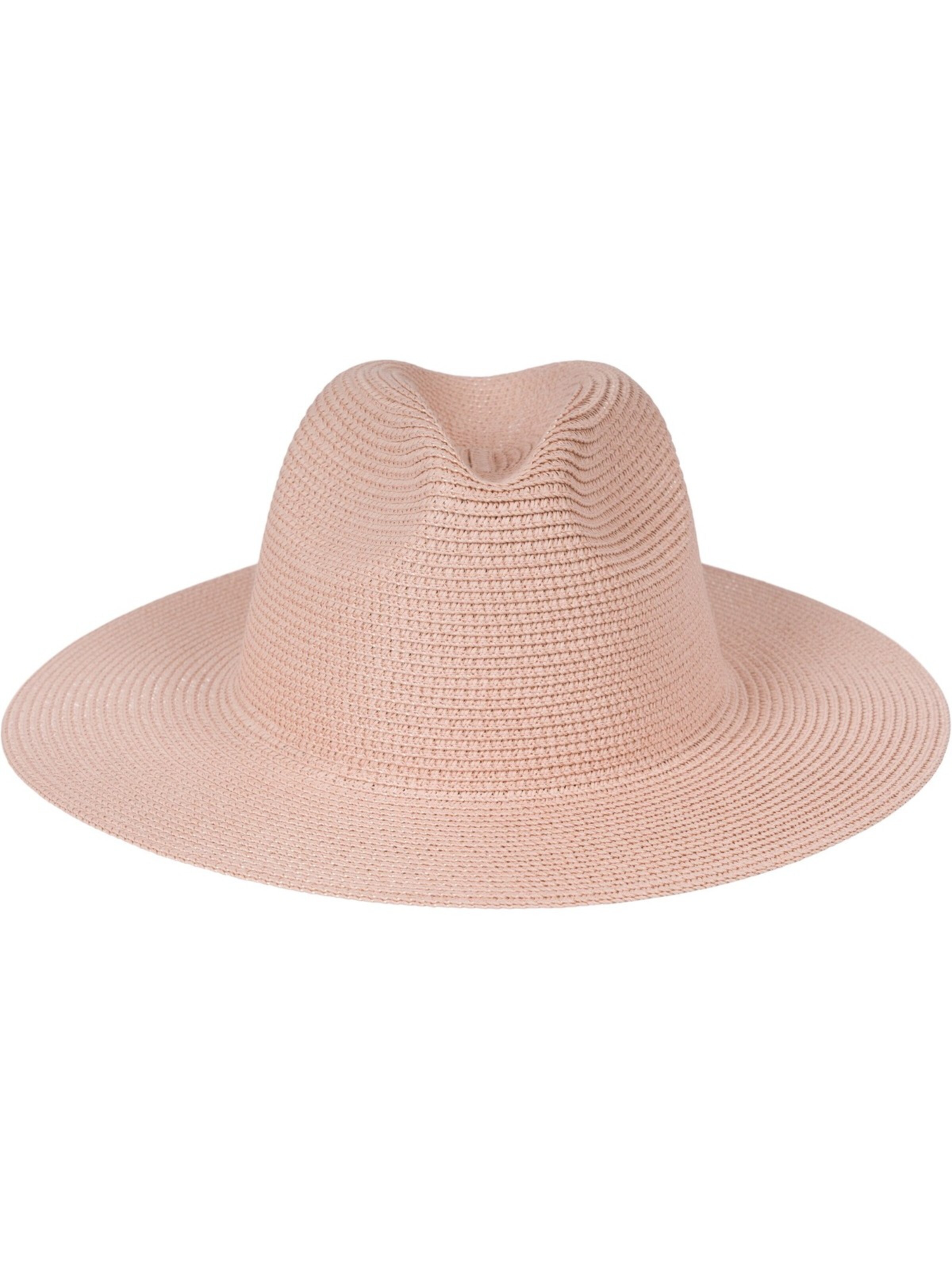 styleBREAKER Hat 'Panama Strohhut - Knautschhut' in Pink