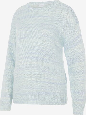 Pieces Maternity Sweater 'Kye' in Blue: front