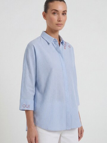 OUI Bluse in Blau
