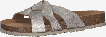 TAMARIS Mules in Silver: front