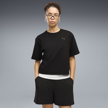 PUMA Shirt 'Essentials Elevated' in Zwart: voorkant