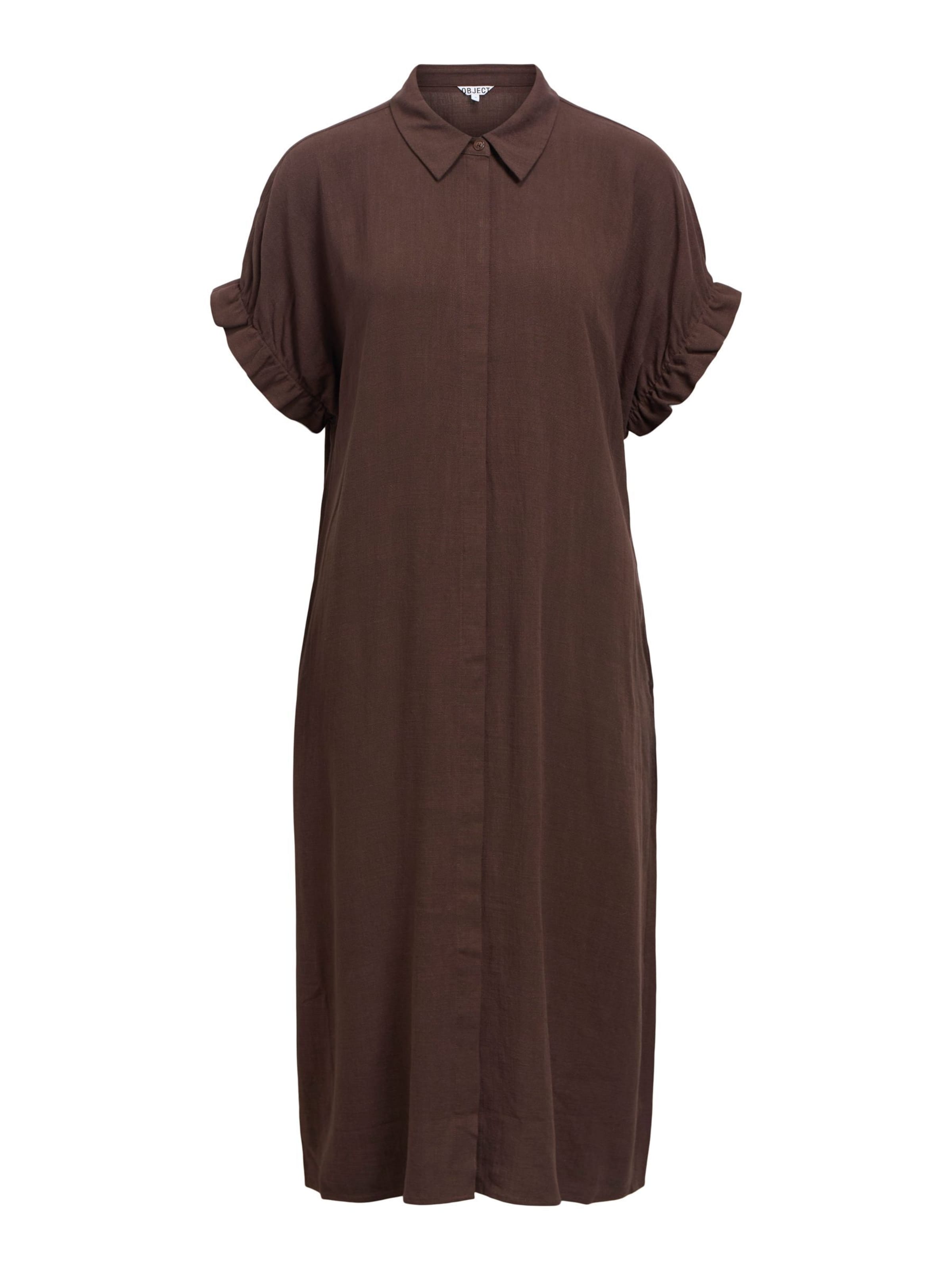 OBJECT Kjole 'Sanne Tiana' i brun: forside
