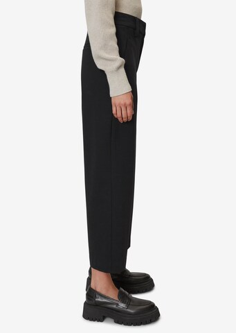 Marc O'Polo Wide leg Broek in Zwart