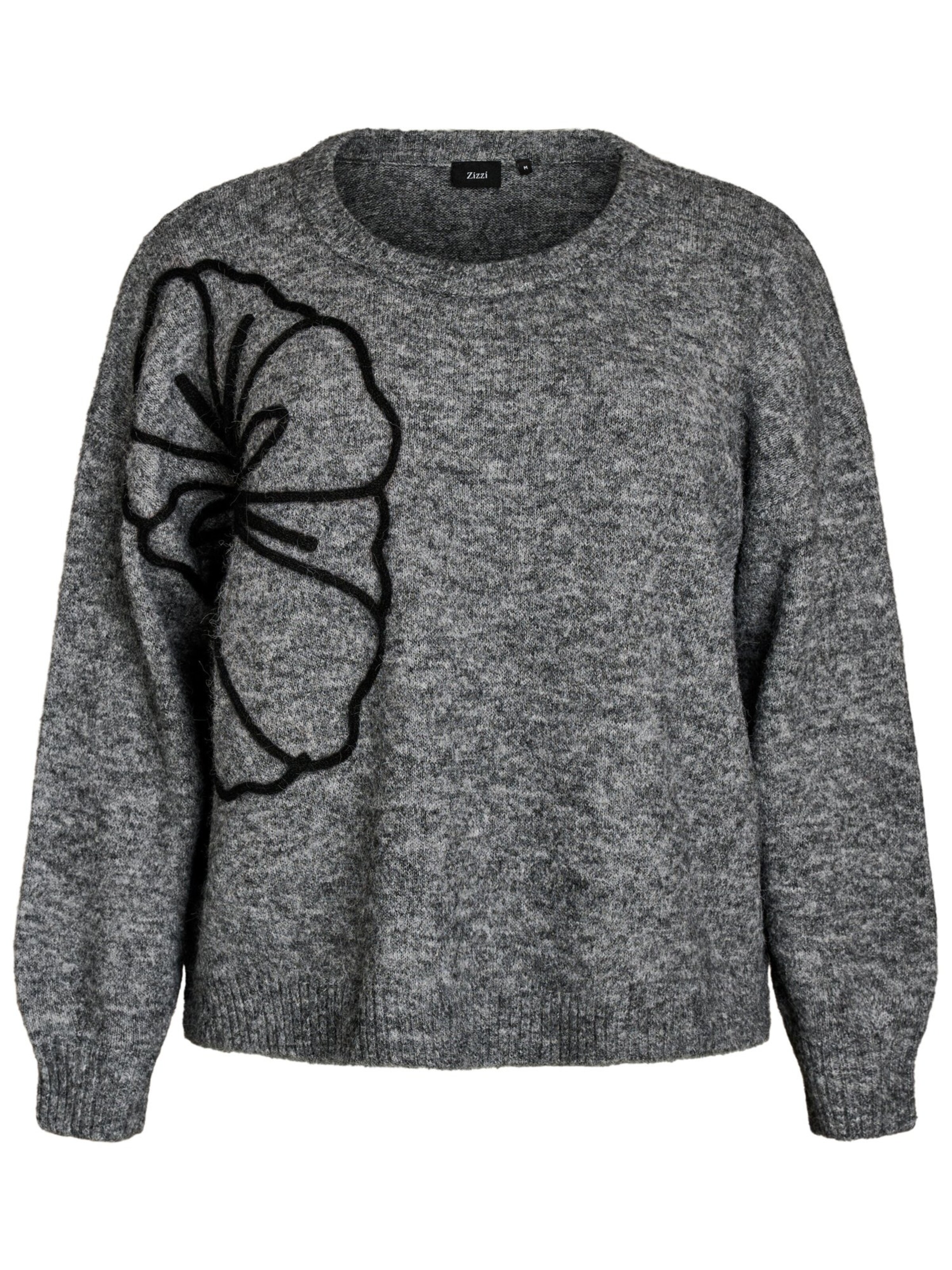 Pullover 'CLARA' di Zizzi in grigio: frontale