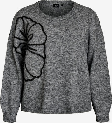 Pullover 'CLARA' di Zizzi in grigio: frontale