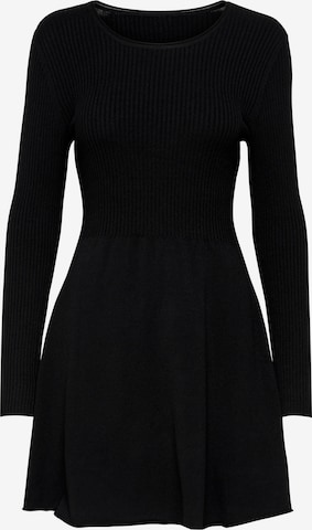 ONLY Úpletové šaty 'Alma' – černá: přední strana
