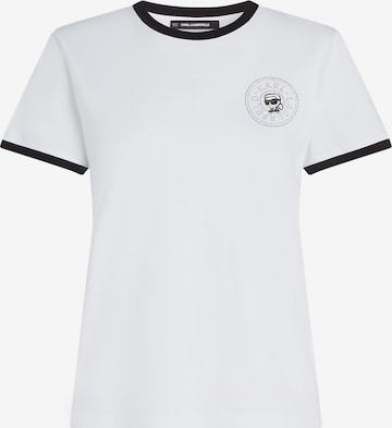balta Karl Lagerfeld Marškinėliai: priekis