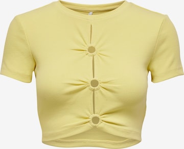 T-shirt 'FREJA' ONLY en jaune : devant