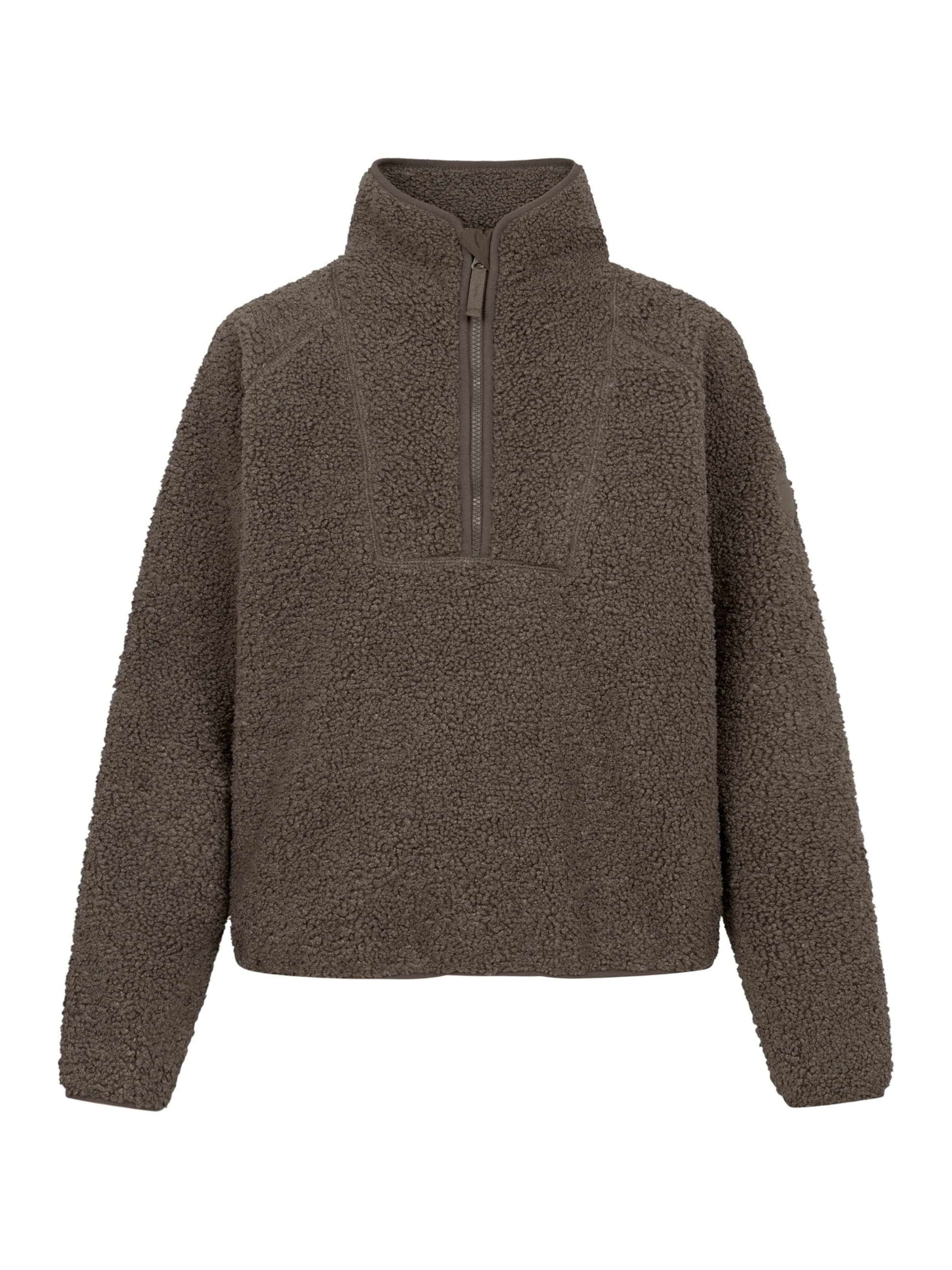 Derbe Fleecejacke 'Kuschelby Troyer' in Braun: Vorderseite