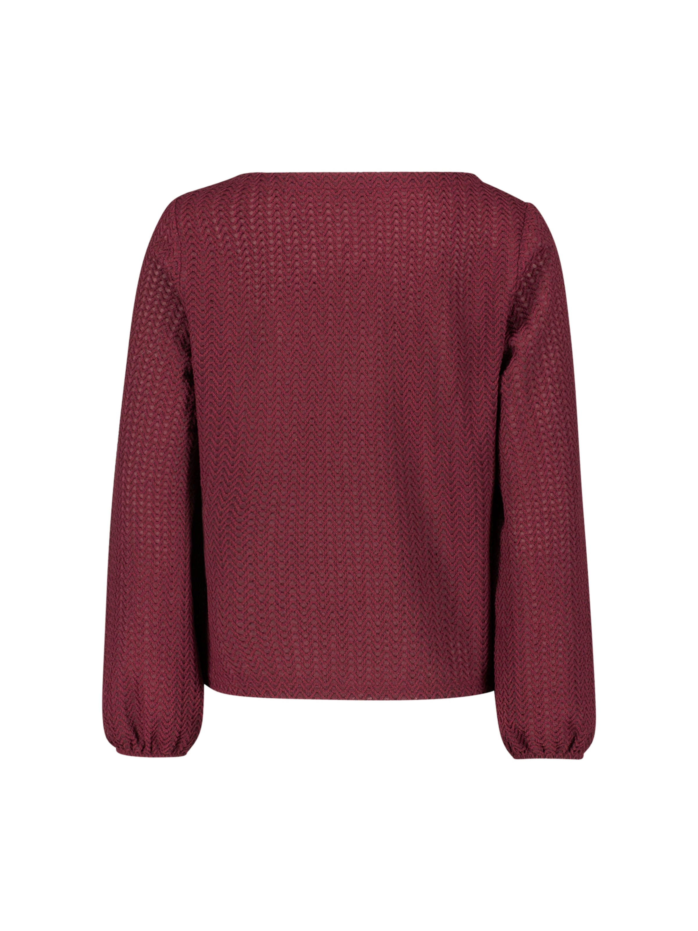 zero Strukturshirt mit Rundausschnitt in Rot