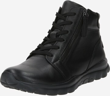 GABOR Lace-Up Ankle Boots 'Röhrli' in Black: front