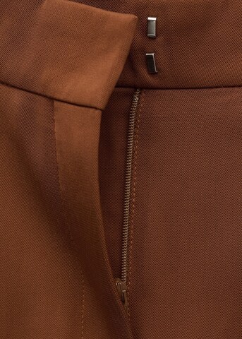 MANGO Regular Pants 'Cristy' in Brown
