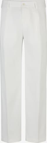 STRELLSON Loose fit Pleat-Front Pants in White: front