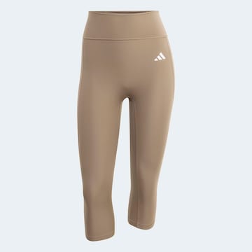 ADIDAS PERFORMANCE Skinny Sporthose in Beige