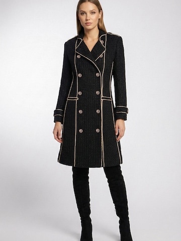 Cappotto invernale 'Double Breasted Military Coat With Contrast Buttons' di AVENUE N°29 in nero