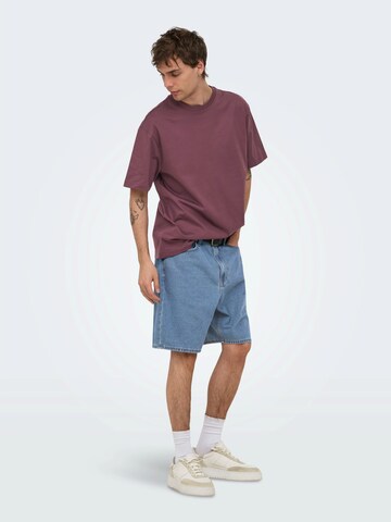 Only & Sons T-Shirt 'ONSFRED' in Rot