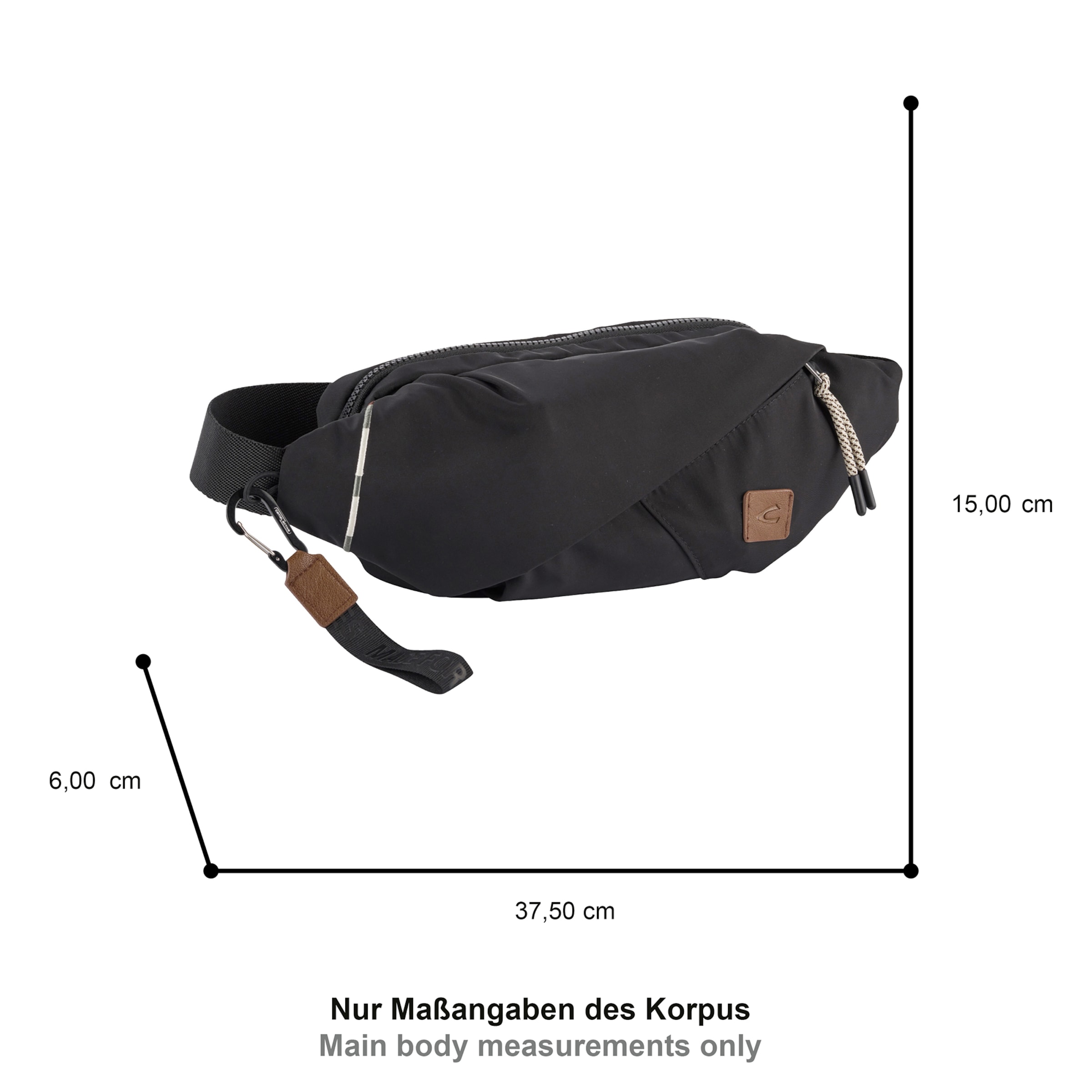 Marsupio di CAMEL ACTIVE in nero: frontale