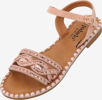Palado by Sila Sahin Sandalen met riem 'Naforao' in Roze: voorkant