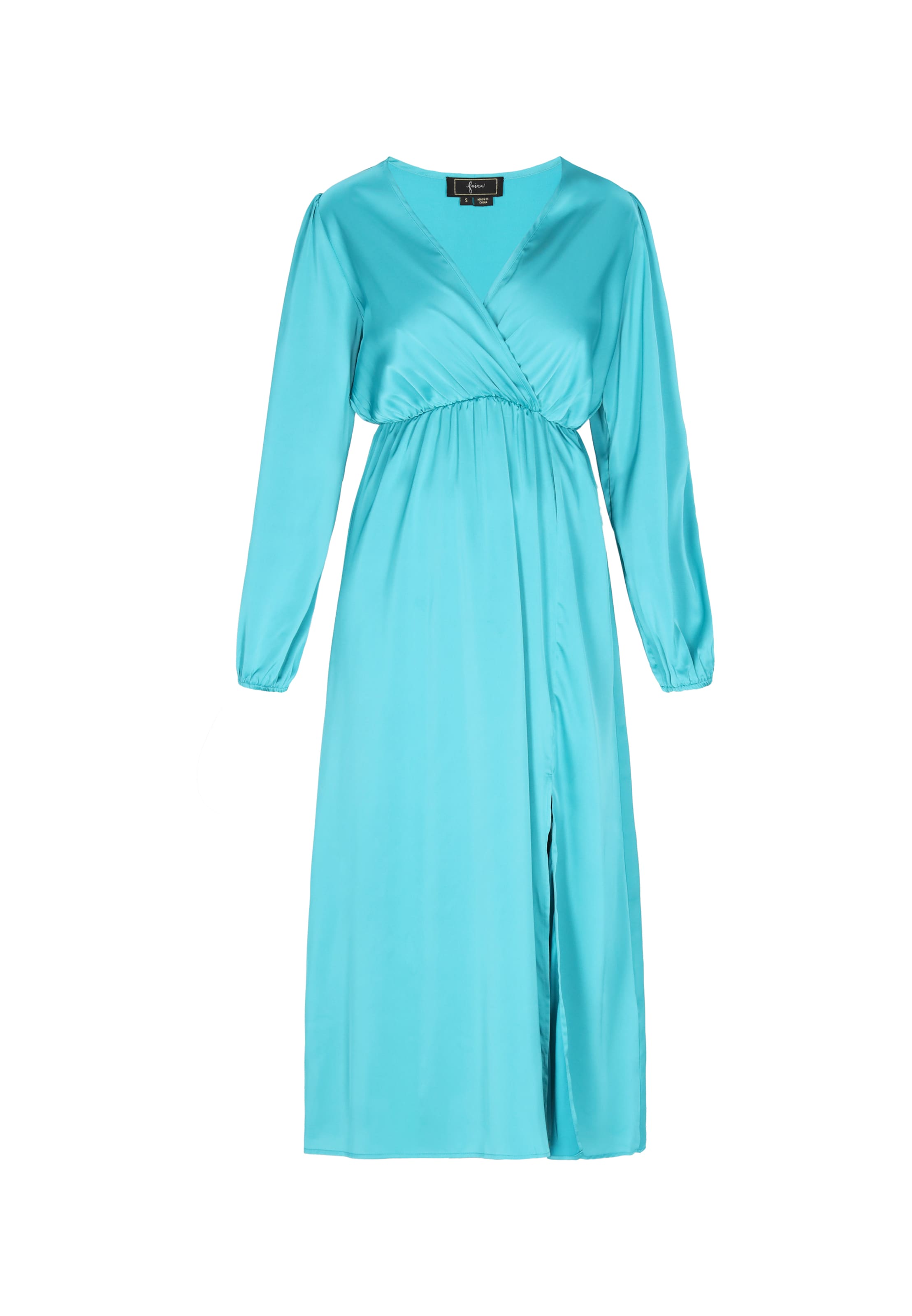 faina - Vestido en azul: frente