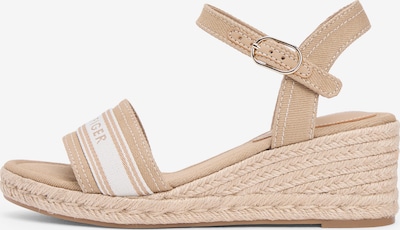 TOMMY HILFIGER Remienkové sandále, veľkosť 36 - tmavobéžová / biela, Produkt