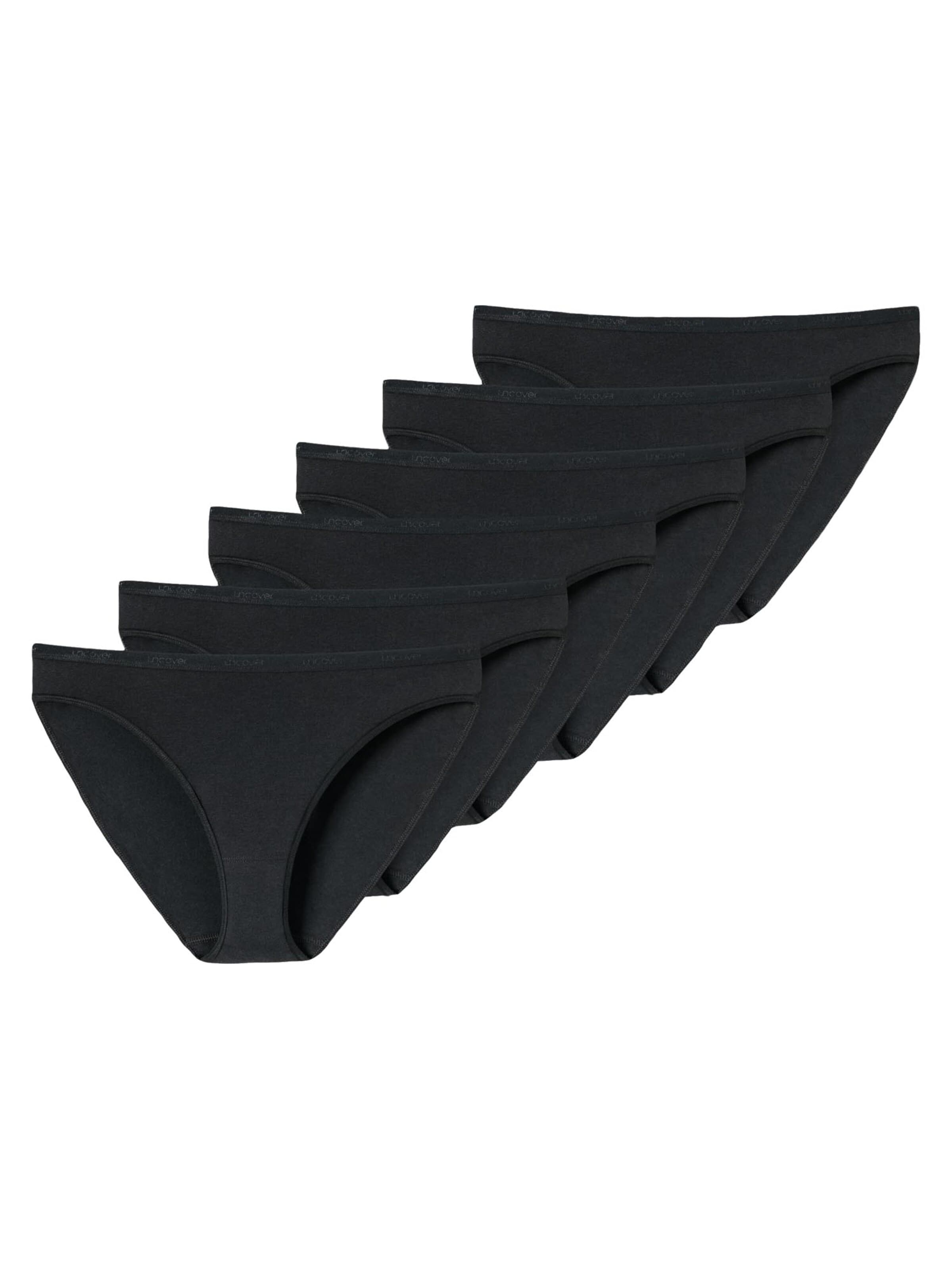 uncover by SCHIESSER Panty 'Cotton' in Black: front