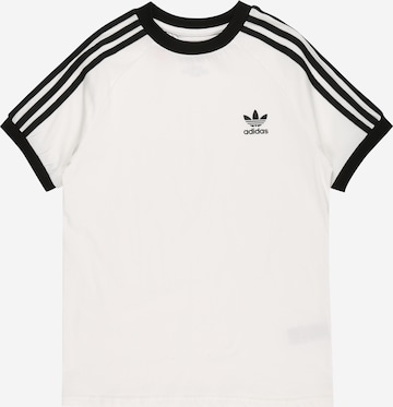 Tricou 'Adicolor 3-Stripes' de la ADIDAS ORIGINALS pe alb: față