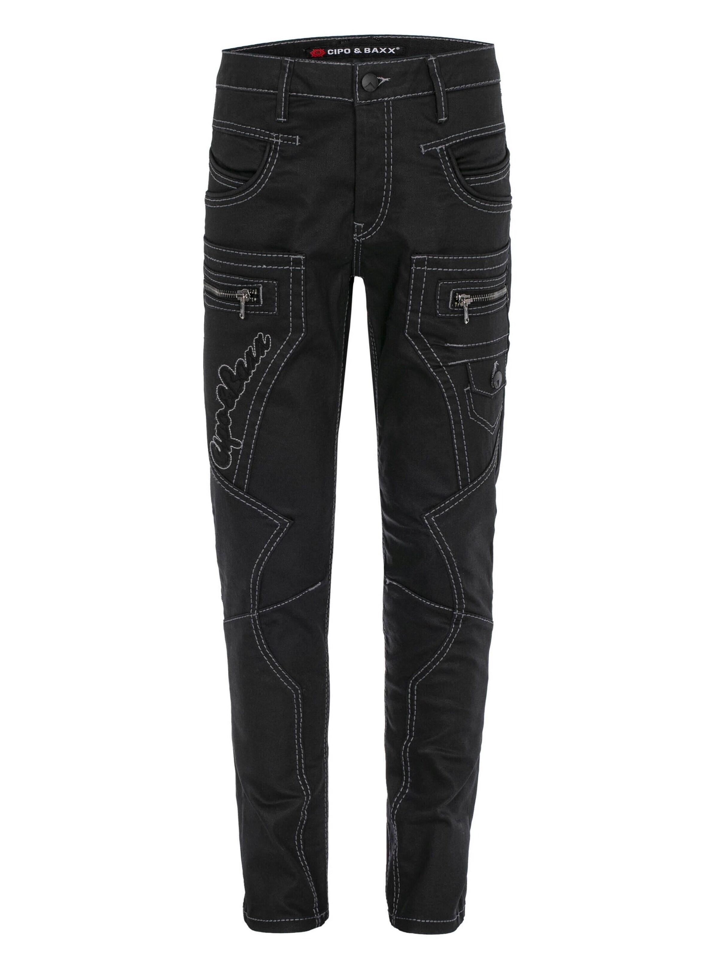 CIPO & BAXX Regular Jeans in Black: front
