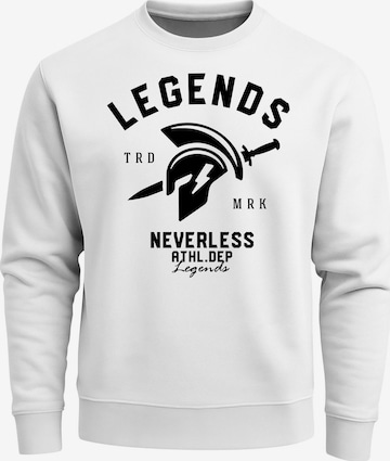 Neverless Sweatshirt 'Legends' in Weiß: Vorderseite