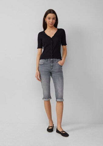 Coupe slim Jean 'Catie' QS en gris