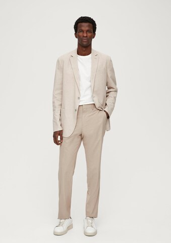 Regular Pantalon à plis 'S.OPURE' s.Oliver en beige