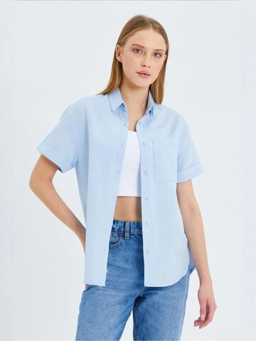Camicia da donna di MixRay in blu: frontale