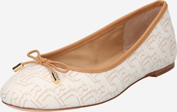 Lauren Ralph Lauren - Bailarina 'JAYNA II' en blanco: frente