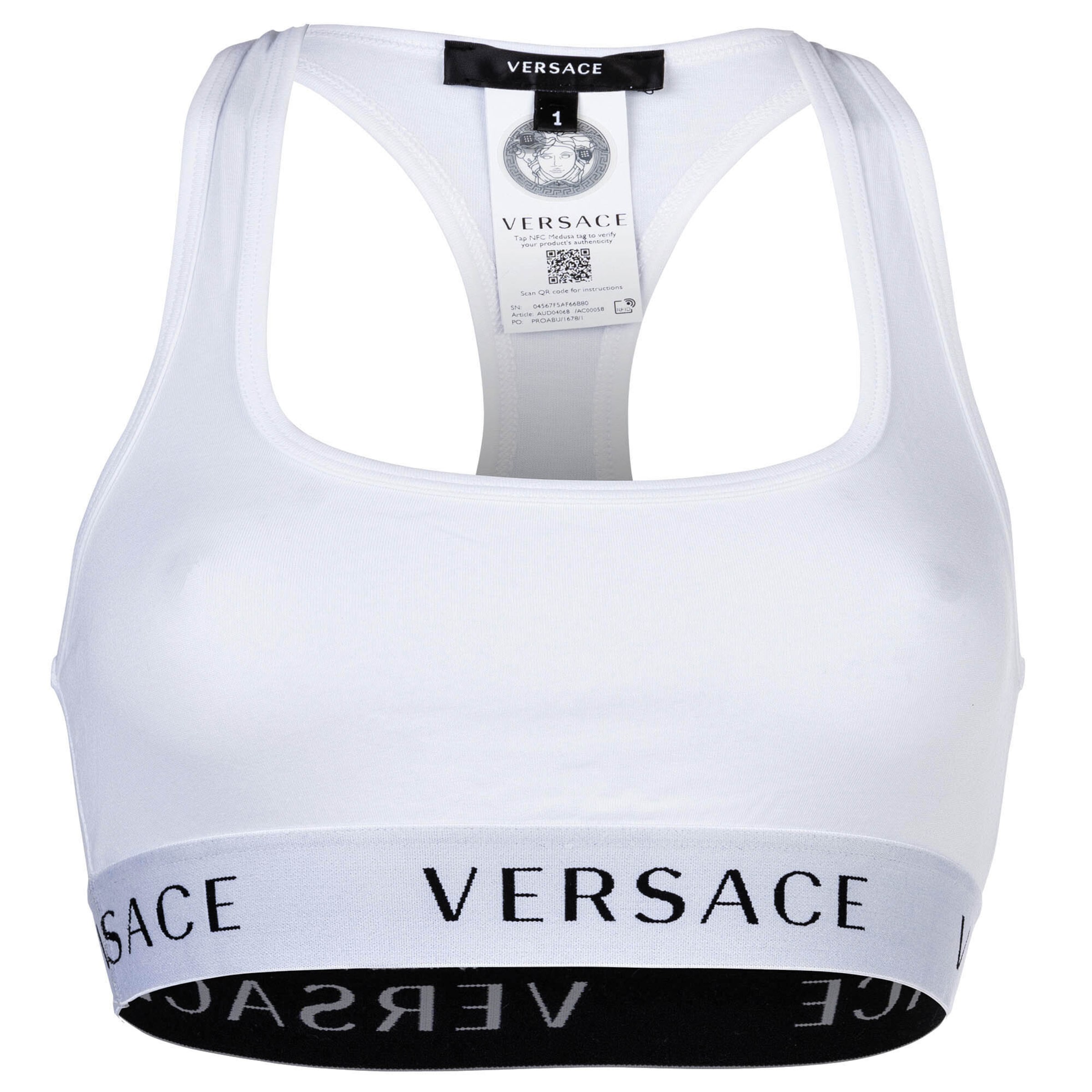 VERSACE Bustier Melltartó - fehér: elől