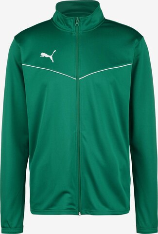 PUMA Trainingsjack 'Teamrise' in Groen: voorkant