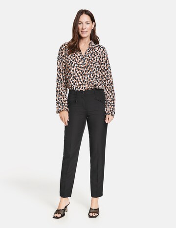 GERRY WEBER Slimfit Bügelfaltenhose in Schwarz