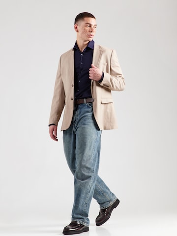 Calvin Klein Úzky strih Košeľa - Modrá