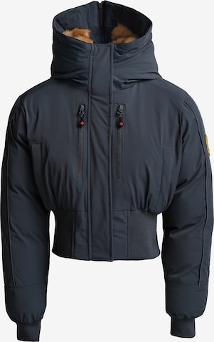 Zavetti Canada W OSSANI SPLIT HOOD CROP PUFFER BOMBER JACKET ' ' in Grau: Vorderseite