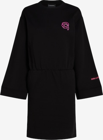 Rochie 'IKONIK' de la Karl Lagerfeld pe negru: față