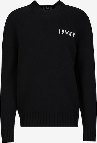 19V69 ITALIA Neulepaita 'Anteo' värissä musta: etupuoli