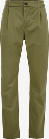 WE Fashion - Regular Calças chino em verde: frente