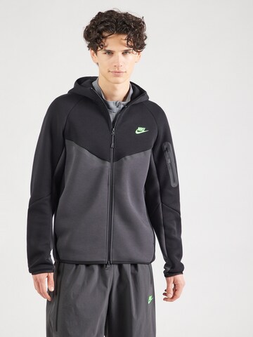 Giacca di felpa 'TECH FLEECE' di Nike Sportswear in nero: frontale