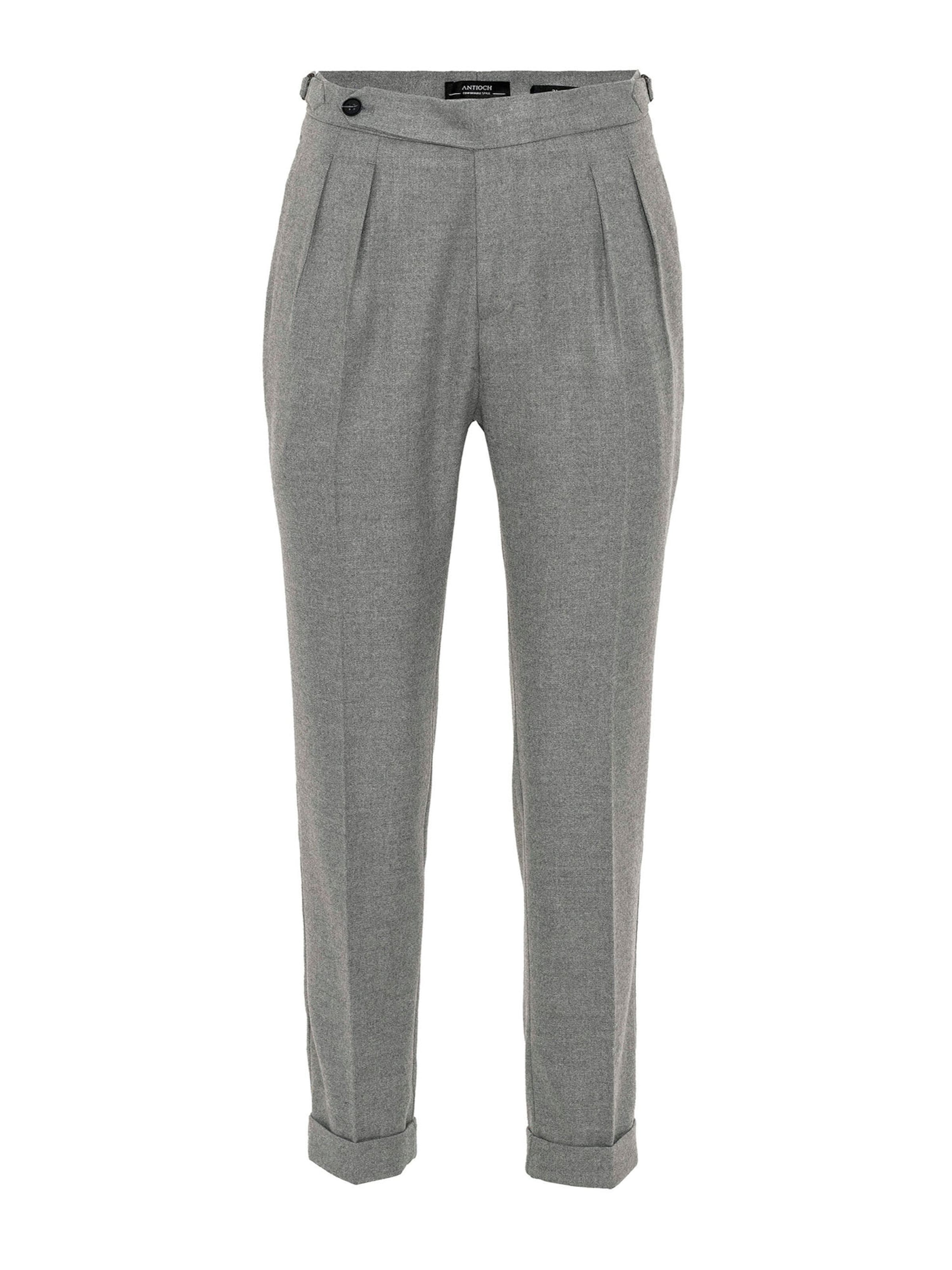 Regular Pantalon à pince Antioch en gris : devant