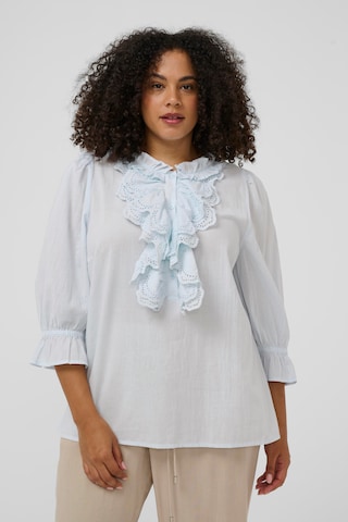 KAFFE CURVE Blouse 'KCAngli' in Blue: front