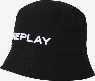 REPLAY Hut in schwarz / weiß, Produktansicht