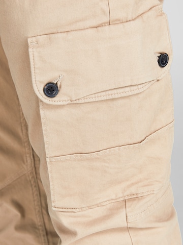JACK & JONES Alt kitsenev Klapptaskutega püksid 'JWHPAUL JJWARNER', värv beež