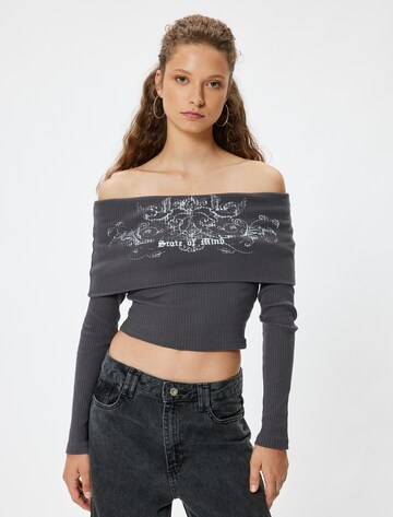 Koton Shirt in Grijs: voorkant